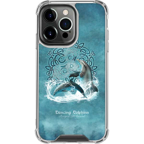 Brigid Ashwood Dolphin Celtic Knot iPhone 14 Pro Clear Case